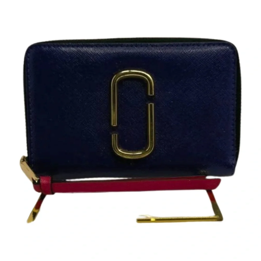 Marc Jacobs Snapshot Compact Wallet Colorblock Saffiano Leather Zip Around